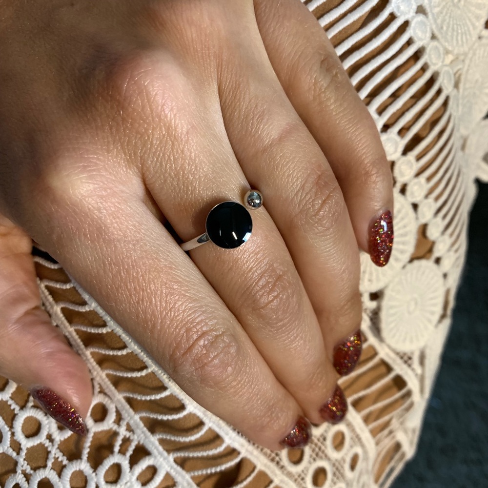 Sterling Silver 925 Adjustable Ring - image 2